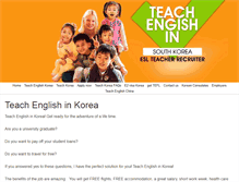 Tablet Screenshot of eslteacherrecruiter.com